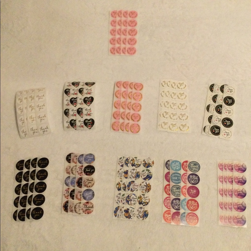 1 Inch Thank You Stickers- 220 stickers